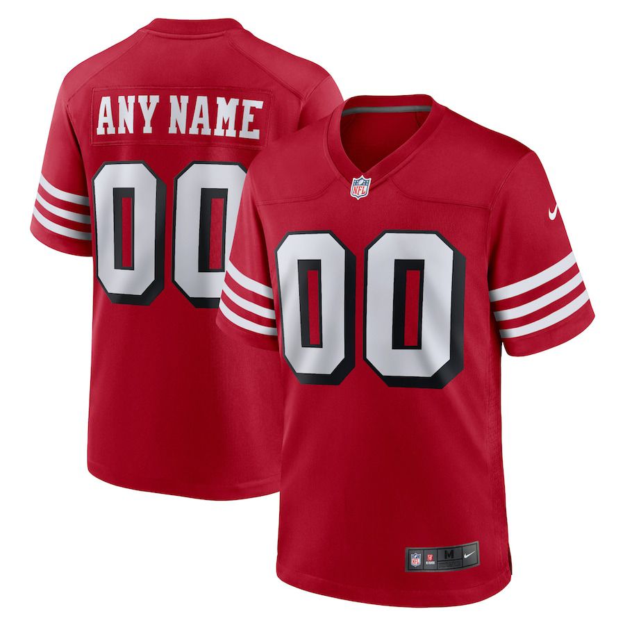 Men San Francisco 49ers Nike Scarlet Alternate Custom Game NFL Jersey->san francisco 49ers->NFL Jersey
